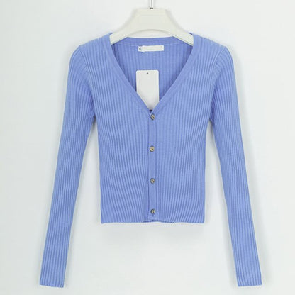 Slim Fit Cardigan Sweater for Women – Lightweight Knit - zenton
