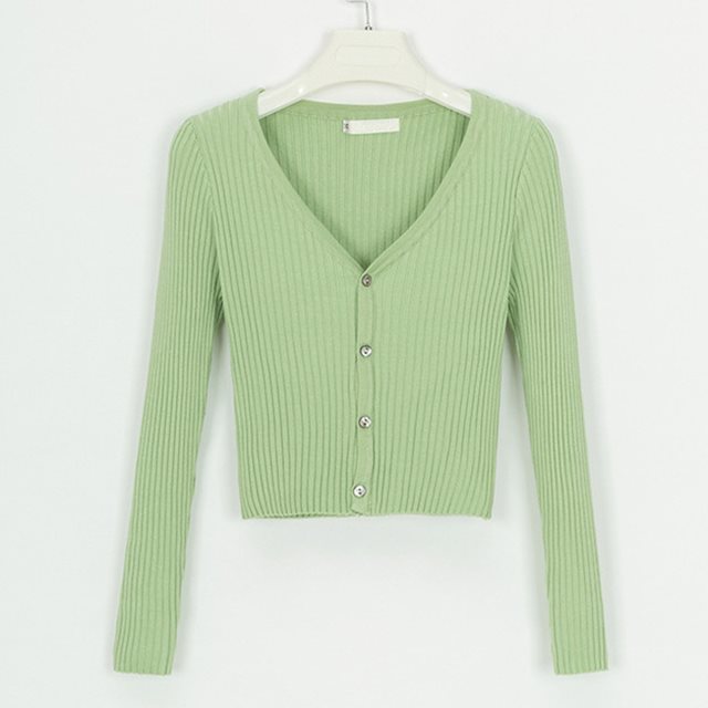 Slim Fit Cardigan Sweater for Women – Lightweight Knit - zenton