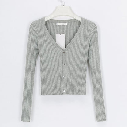 Slim Fit Cardigan Sweater for Women – Lightweight Knit - zenton