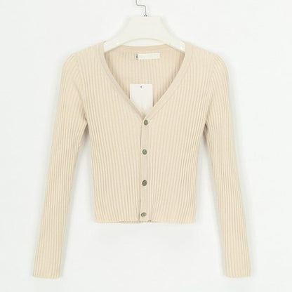 Slim Fit Cardigan Sweater for Women – Lightweight Knit - zenton