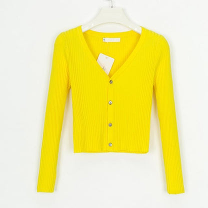 Slim Fit Cardigan Sweater for Women – Lightweight Knit - zenton