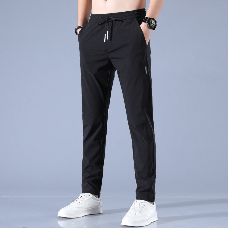 Men’s Ice Silk Summer Pants – Thin Stretch Straight-Leg - zenton