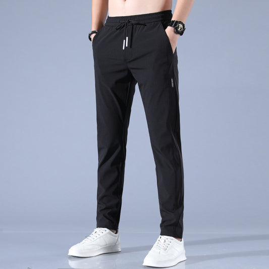 Men’s Ice Silk Summer Pants – Thin Stretch Straight-Leg - zenton
