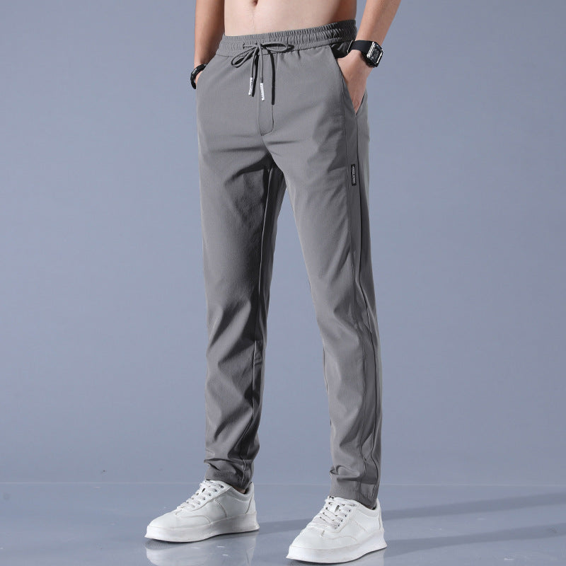 Men’s Ice Silk Summer Pants – Thin Stretch Straight-Leg - zenton