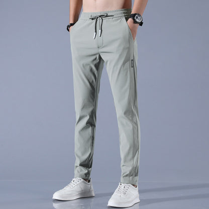 Men’s Ice Silk Summer Pants – Thin Stretch Straight-Leg - zenton