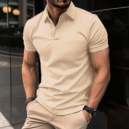 Men’s Summer Polo Shirt – Solid Color Short Sleeve - zenton