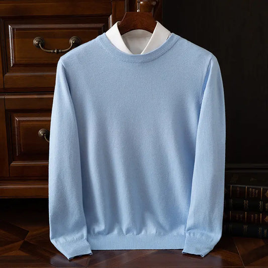 Men’s Round Neck Pullover – Casual Everyday Shirt - zenton
