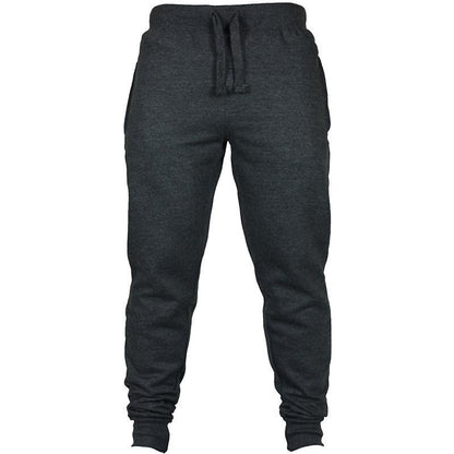 Men’s Solid Color Fleece Pants – Drawstring Casual Fit - zenton