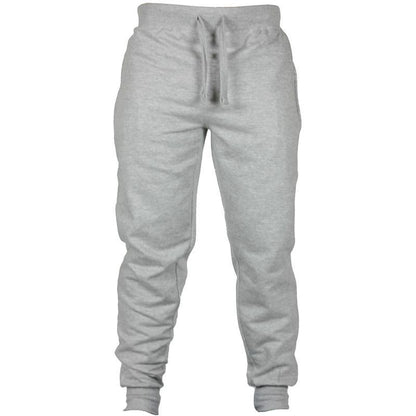 Men’s Solid Color Fleece Pants – Drawstring Casual Fit - zenton