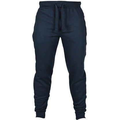 Men’s Solid Color Fleece Pants – Drawstring Casual Fit - zenton