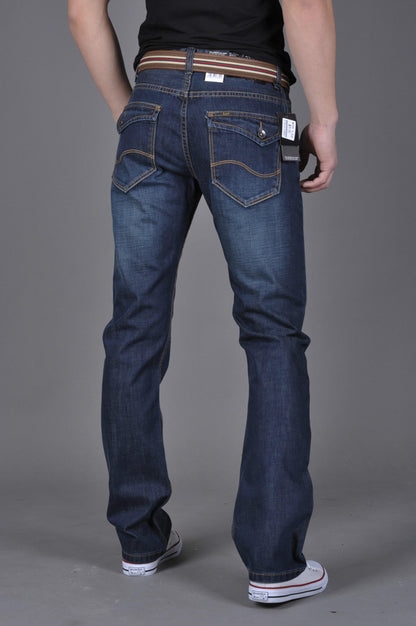 Men’s Straight-Leg Denim Pants – Trendy Long Jeans - zenton