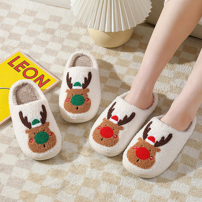 Christmas Home Elk Slippers - zenton