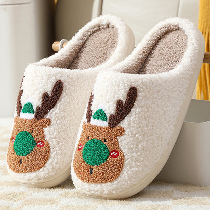 Christmas Home Elk Slippers - zenton