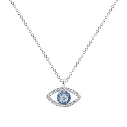 S925 Sterling Silver Atmospheric Demon Eye Pendant - zenton
