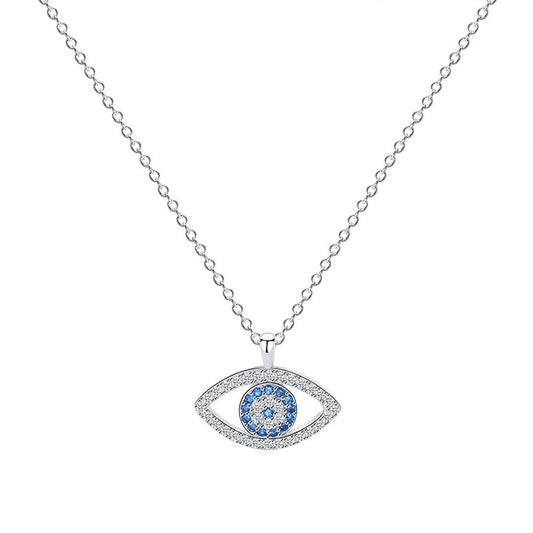 S925 Sterling Silver Atmospheric Demon Eye Pendant - zenton