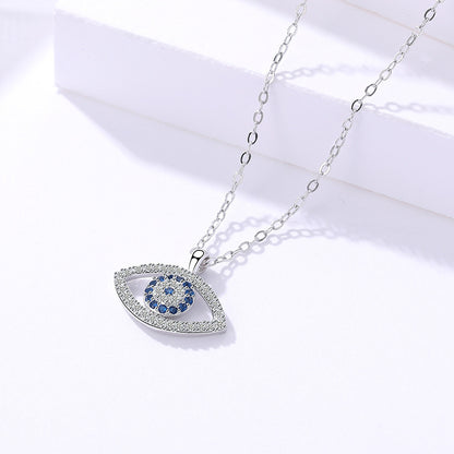 S925 Sterling Silver Atmospheric Demon Eye Pendant - zenton