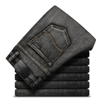 Men’s Slim Straight Black Jeans – Casual Denim Pant - zenton