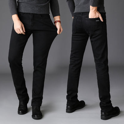 Men’s Slim Straight Black Jeans – Casual Denim Pant - zenton