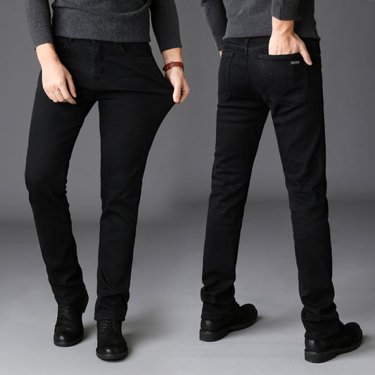 Men’s Slim Straight Black Jeans – Casual Denim Pant - zenton