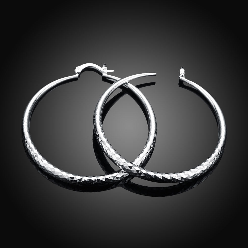 925 Sterling Silver Hoop Earrings – Elegant Jewels for Women - zenton