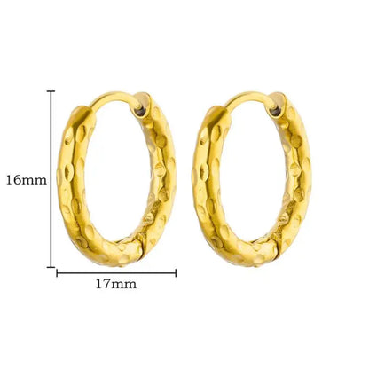 Vintage Gold Stainless Steel Earrings – Women’s Jewels - zenton