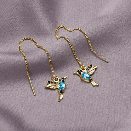Little Bird Drop Earrings – Trendy Artificial Jewellery Set - zenton.ca