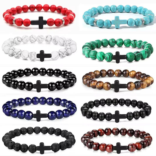 Rosary Bead Bracelet – Onyx & Hematite Prayer Jewels - zenton