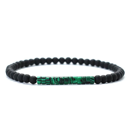Minimalist Onyx Bead Jewel Bracelet – Unisex Style - zenton