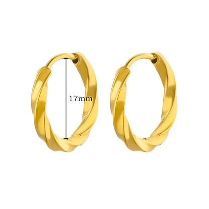 Vintage Gold Stainless Steel Earrings – Women’s Jewels - zenton