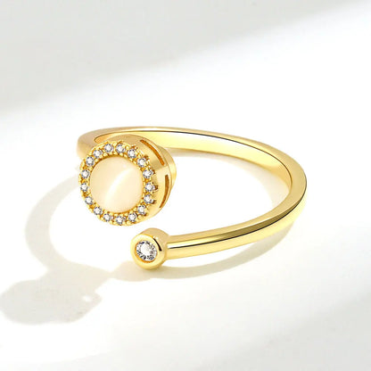 Opal Spinner Ring – Anti-Stress Jewelry Jewel for Women - zenton