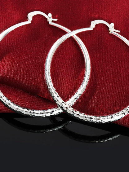 925 Sterling Silver Hoop Earrings – Elegant Jewels for Women - zenton