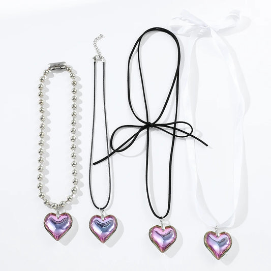 Elegant Love Heart Pendant – Bridal & Artificial Jewellery Set - zenton