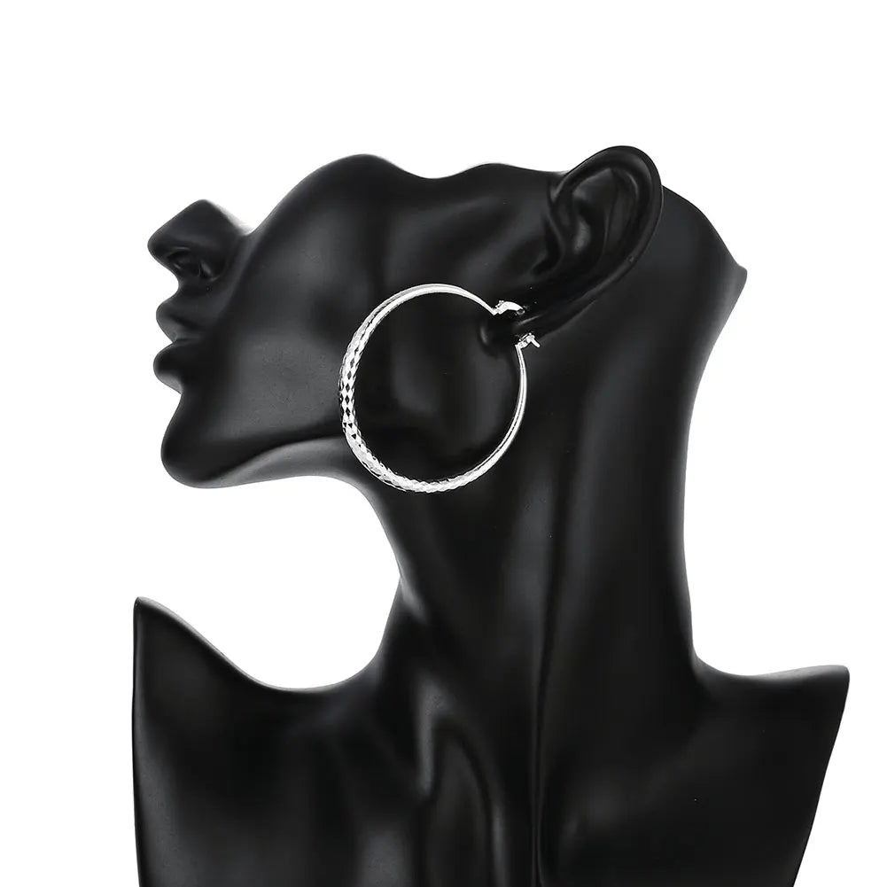 925 Sterling Silver Hoop Earrings – Elegant Jewels for Women - zenton