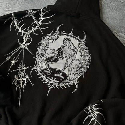 Y2K Harajuku Oversized Hoodie – Streetwear Hip-Hop Top - zenton
