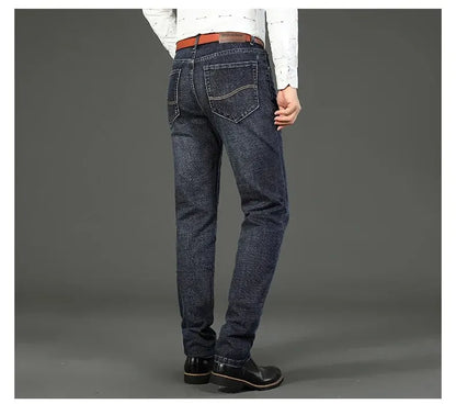 Men’s Business Casual Straight Stretch Jeans – Premium Comfort & Professional Style - zenton