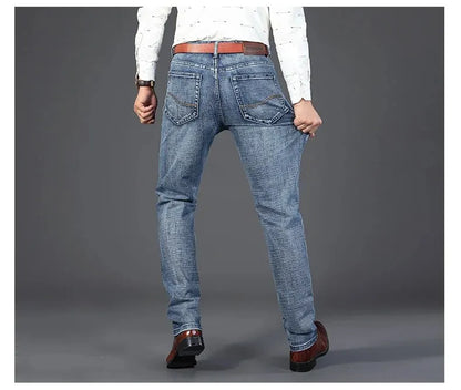 Men’s Business Casual Straight Stretch Jeans – Premium Comfort & Professional Style - zenton