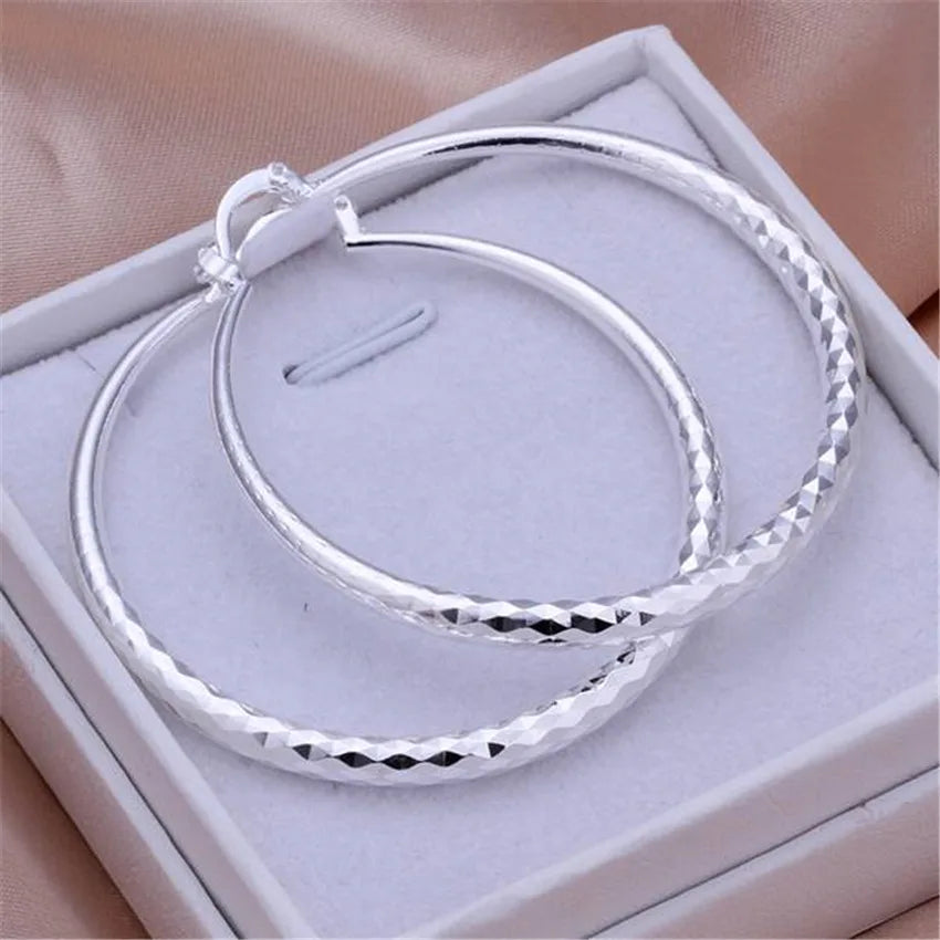 925 Sterling Silver Hoop Earrings – Elegant Jewels for Women - zenton