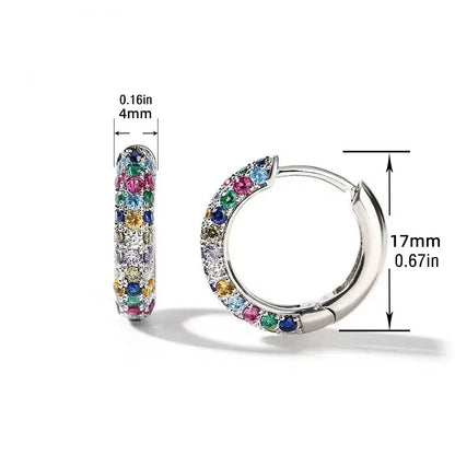 Colorful Crystal Earrings – Elegant Artificial Jewellery Set - zenton