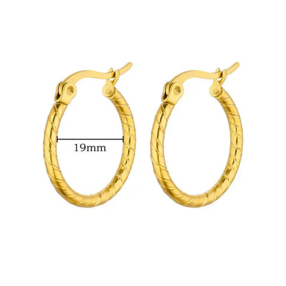 Vintage Gold Stainless Steel Earrings – Women’s Jewels - zenton