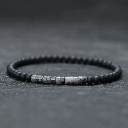 Minimalist Onyx Bead Jewel Bracelet – Unisex Style - zenton