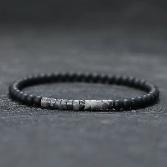 Minimalist Onyx Bead Jewel Bracelet – Unisex Style - zenton