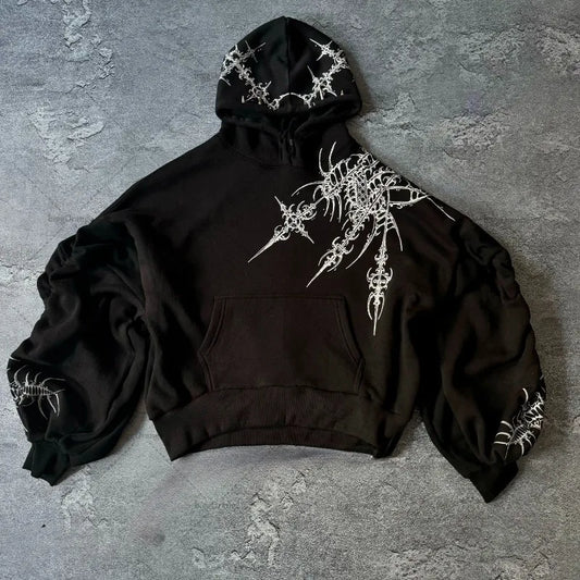 Y2K Harajuku Oversized Hoodie – Streetwear Hip-Hop Top - zenton