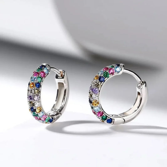 Colorful Crystal Earrings – Elegant Artificial Jewellery Set - zenton