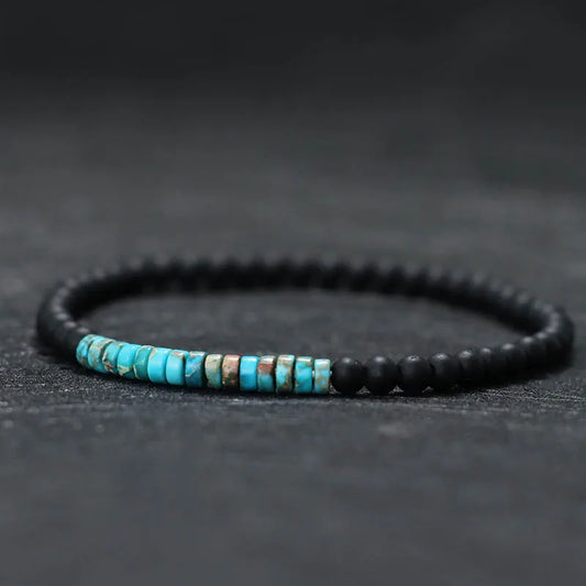 Minimalist Onyx Bead Jewel Bracelet – Unisex Style - zenton