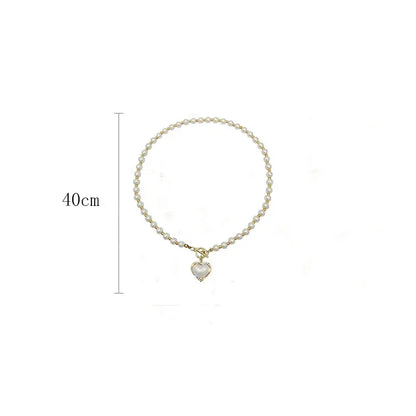 Heart Pearl Pendant Necklace – Luxury Women’s Jewels - zenton
