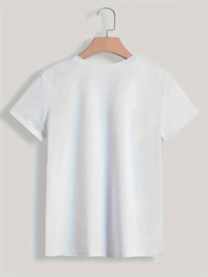 Women’s 90s Paris Print T-Shirt – Summer Spring Casual Tee zenton