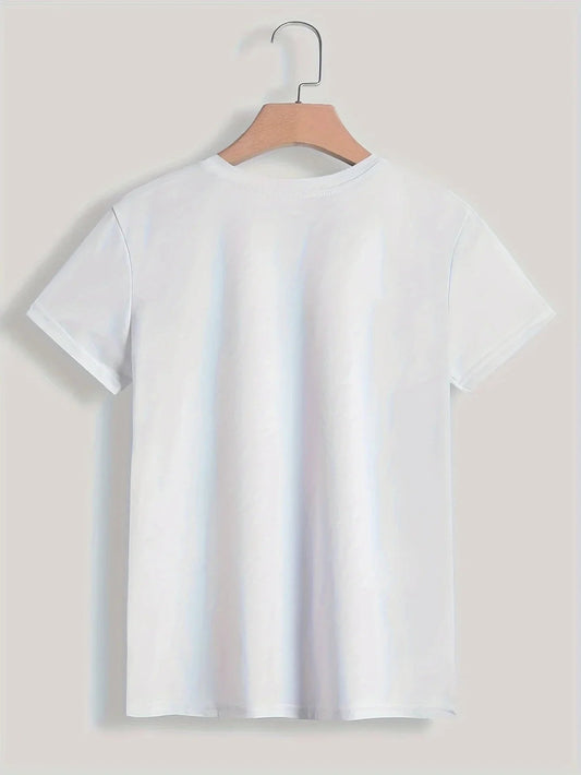 Women’s 90s Paris Print T-Shirt – Summer Spring Casual Tee zenton