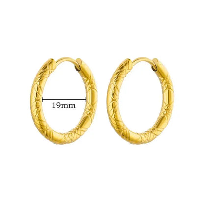 Vintage Gold Stainless Steel Earrings – Women’s Jewels - zenton