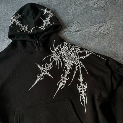 Y2K Harajuku Oversized Hoodie – Streetwear Hip-Hop Top - zenton