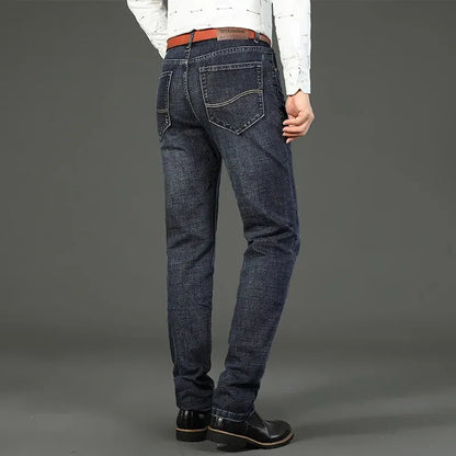 Men’s Business Casual Straight Stretch Jeans – Premium Comfort & Professional Style - zenton